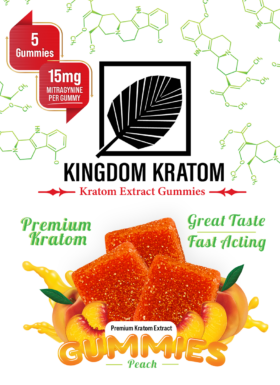 Kratom Gummy Extract 5 Ct Peach